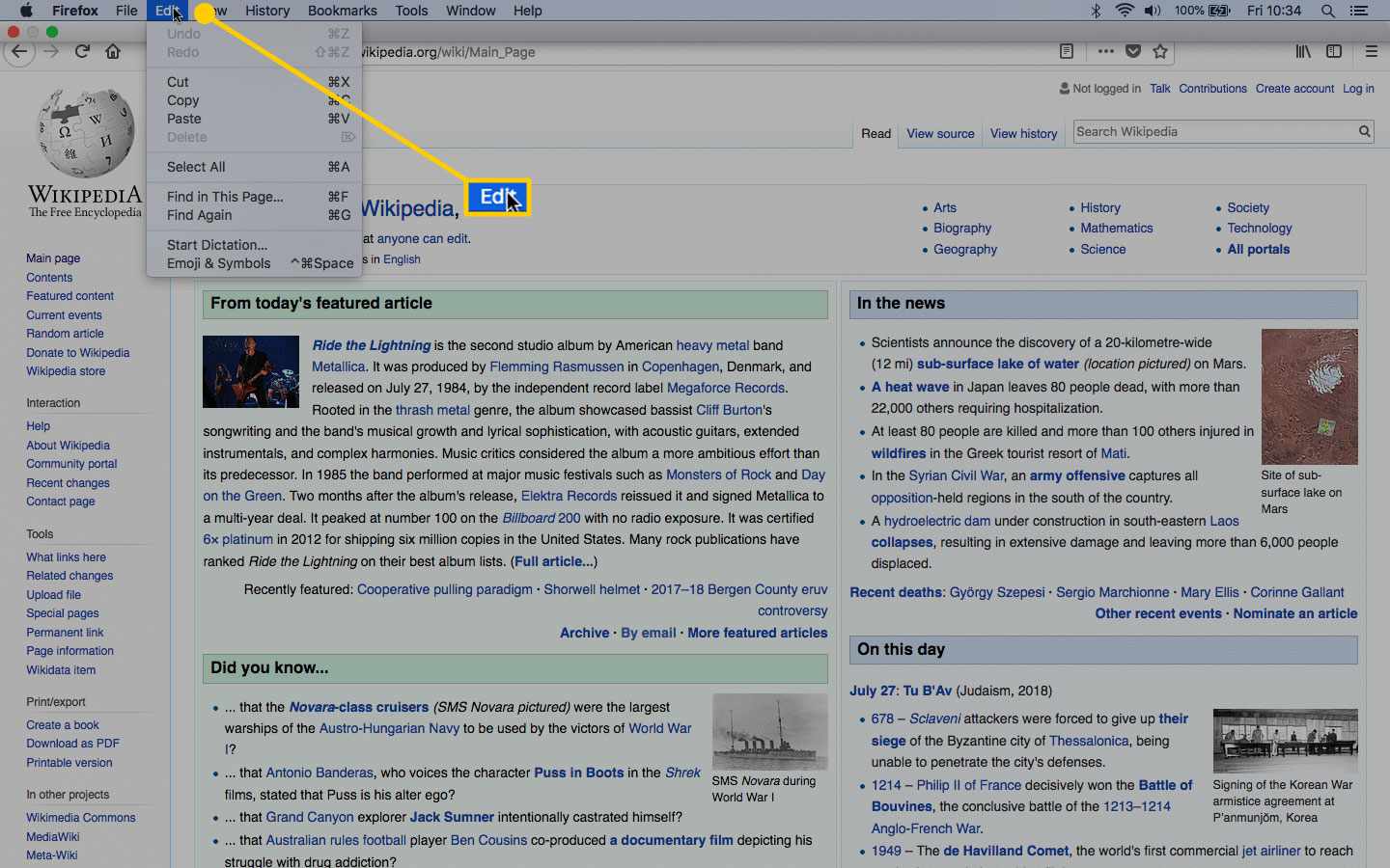 search for a word on a web page mac safari